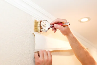 Pose de papier peint à Peyroules — revêtements muraux et toiles de verre